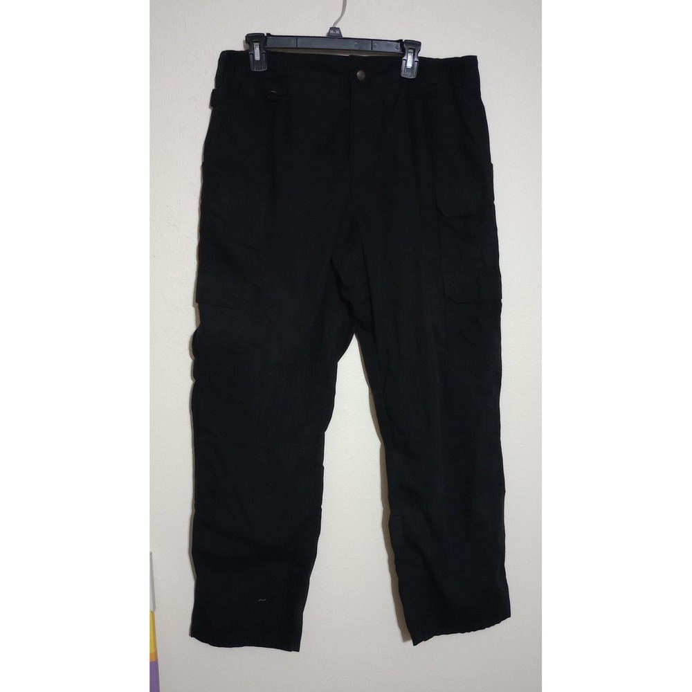 5.11 Tactical Series Mens Black Cargo Pants Ripstop Work Trousers 38x32 74273